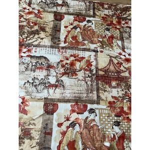 Platinum Collection Asian Geishas Art Fabric Upholstery Drapery Richloom 3 Yrds